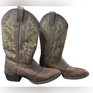 JUSTIN Men's Stampede Huck Brown Western Boots 2551‎ Size 10D